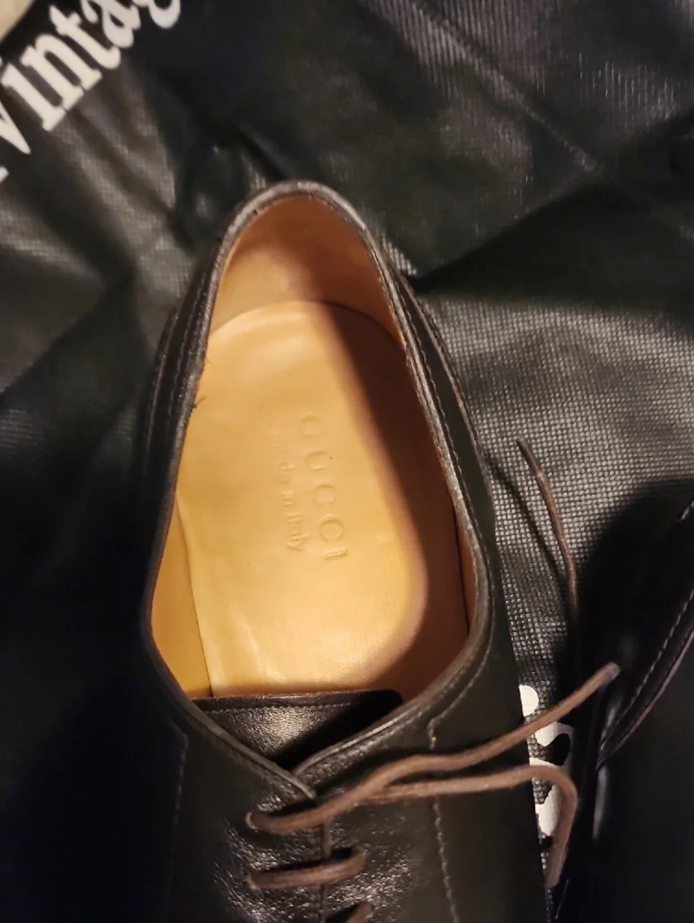 Gucci Dark Brown Leather Cap-Toe Oxford Dress Shoe